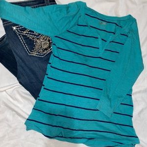 Fun 3/4 sleeve Shirt by Arizona Jean Co